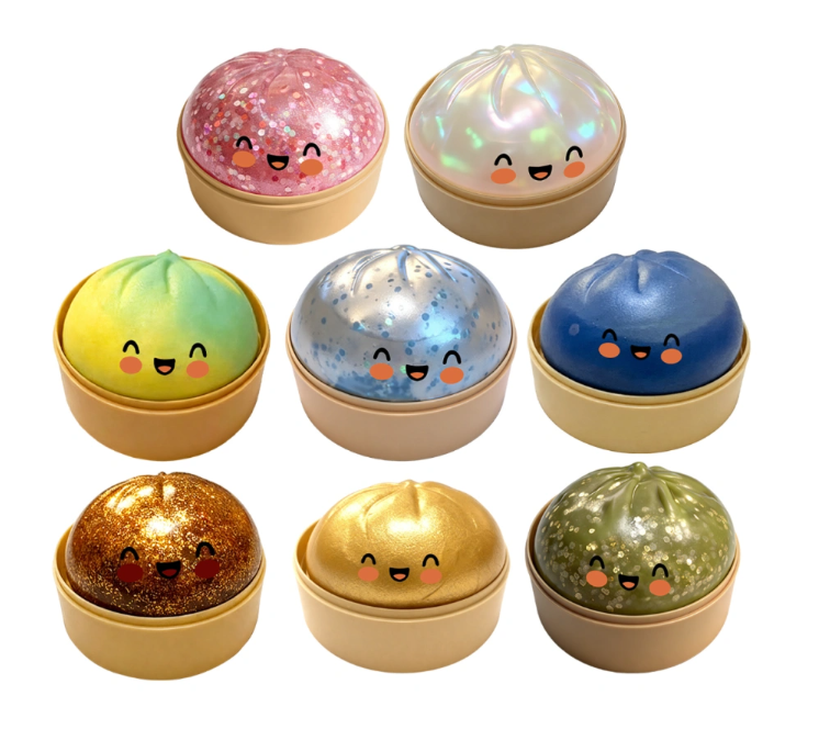 Alwin China RTS Squishy Dumpling Stress Balls for Adults Toys for Kids Dumpling Fidget Sensory Toy Squeeze Dough Ball Stress Relief Stretchy Stress BallSquish Toys for ADHD