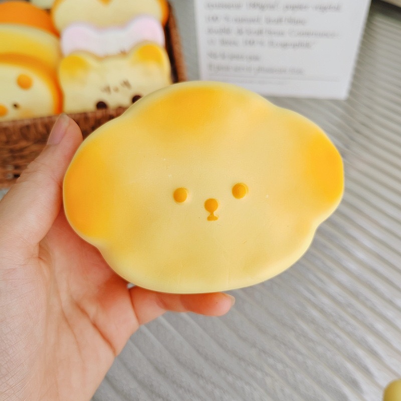 Alwin China RTS Popular Butter Squishy Toy Food Style Cute Bear Bread Hot Sale