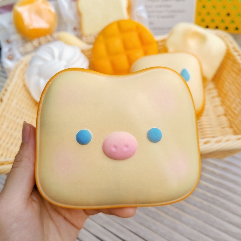 Alwin China RTS Popular Butter Squishy Toy Food Style Cute Bear Bread Hot Sale