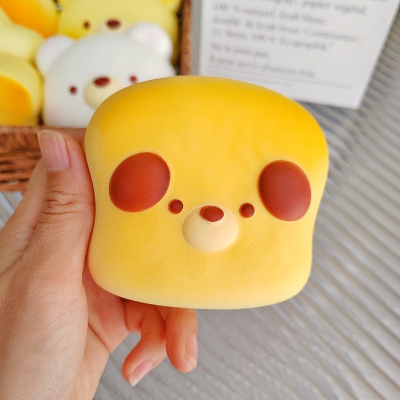 Alwin China RTS Popular Butter Squishy Toy Food Style Cute Bear Bread Hot Sale
