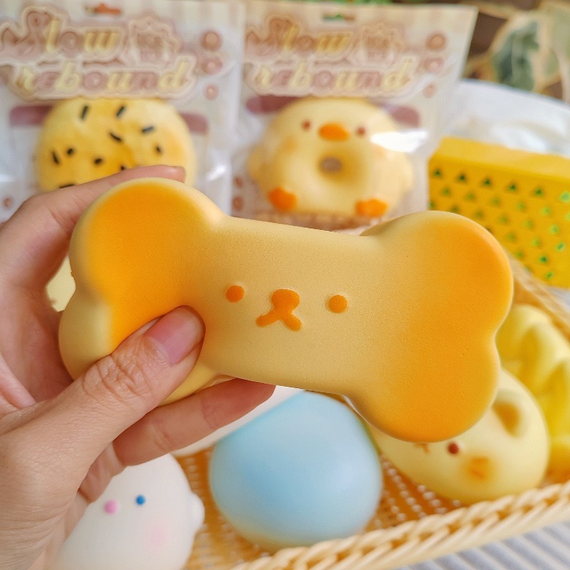 Alwin China RTS Popular Butter Squishy Toy Food Style Cute Bear Bread Hot Sale
