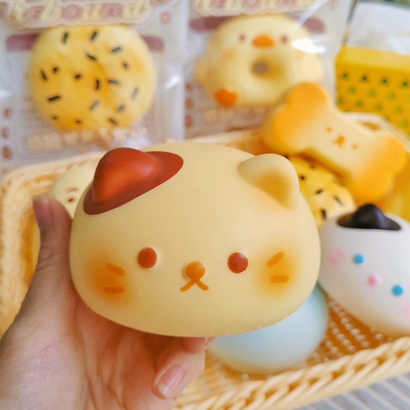 Alwin China RTS Popular Butter Squishy Toy Food Style Cute Bear Bread Hot Sale