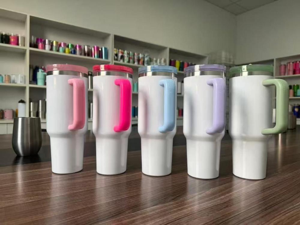 16 Pack USA Warehouse Sublimation blanks 40ozRemovable Leakproof Flip Top Straw Tumbler