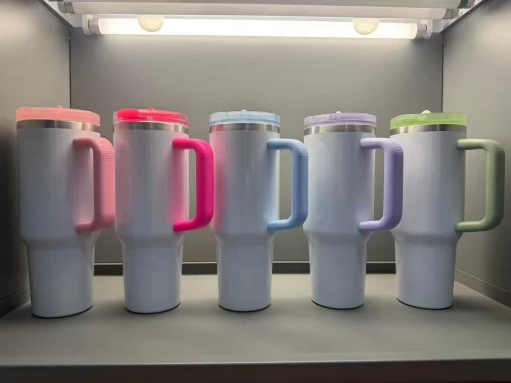 16 Pack USA Warehouse Sublimation blanks 40ozRemovable Leakproof Flip Top Straw Tumbler