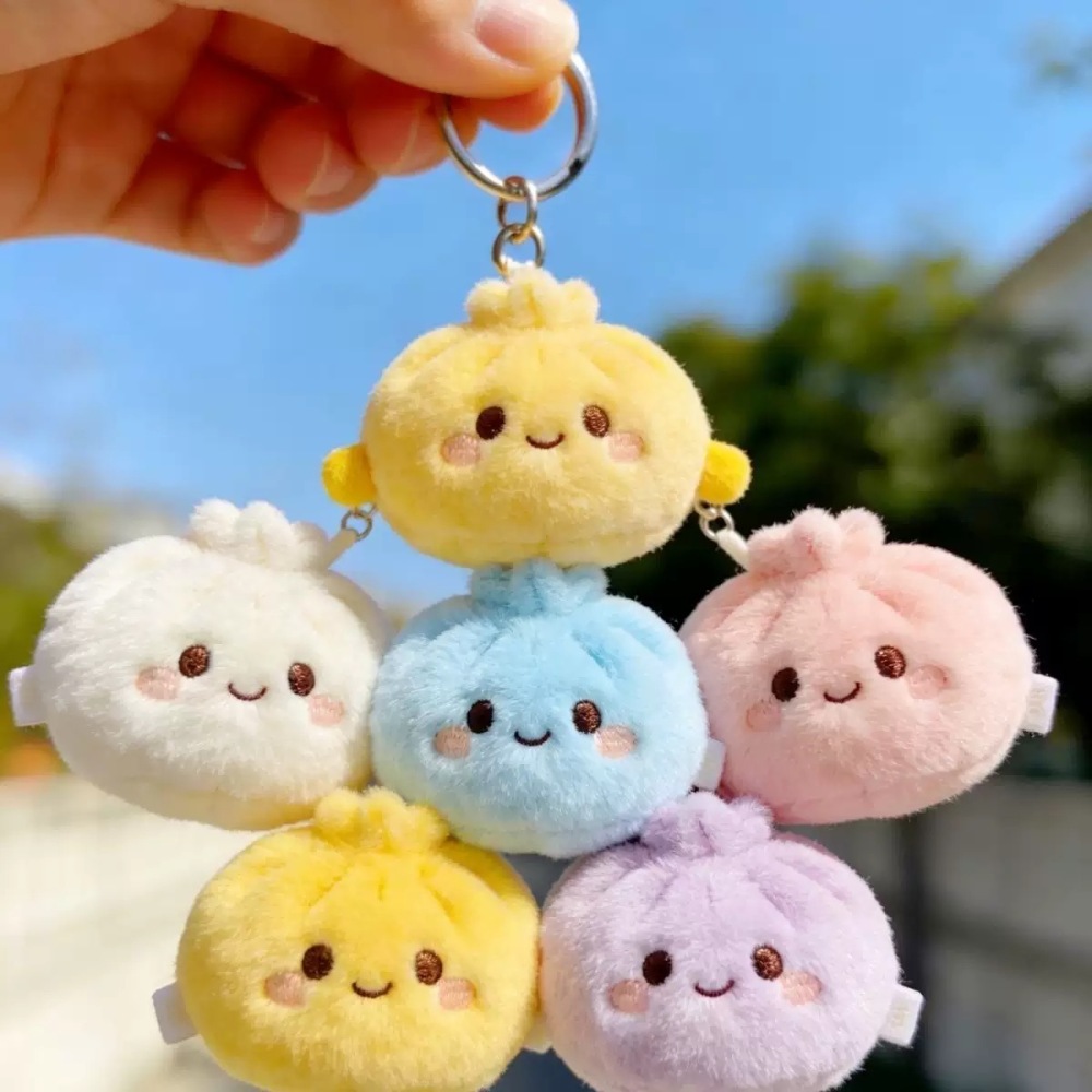 Alwin China RTS New Cute Downy Dumplings Dolls with Box Squishy Keychain Hot Sale