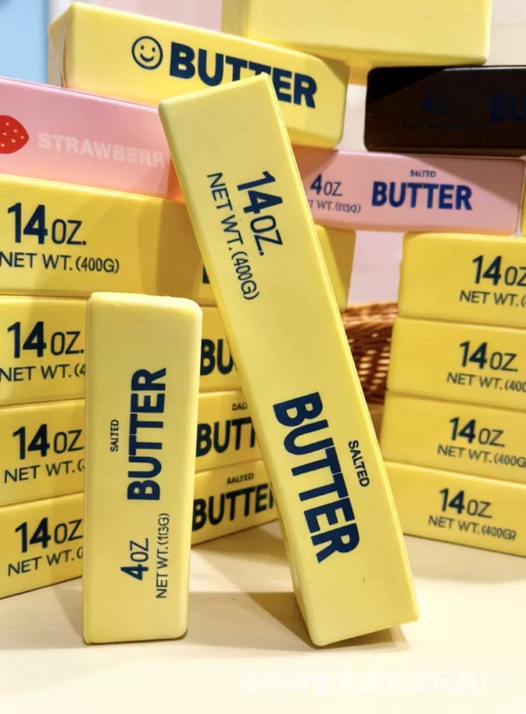 Alwin China RTS Popular 4oz 12oz Butter Squishy Toy Food Style Cute Bear Bread Hot Sale