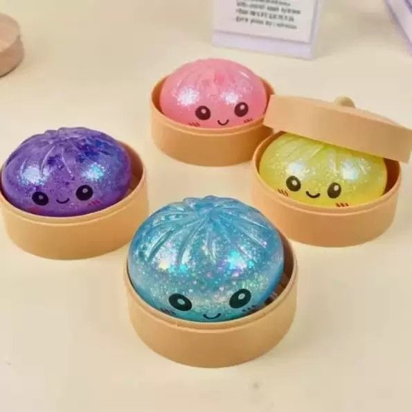 Alwin China RTS Squishy Dumpling Stress Balls for Adults Toys for Kids Dumpling Fidget Sensory Toy Squeeze Dough Ball Stress Relief Stretchy Stress BallSquish Toys for ADHD