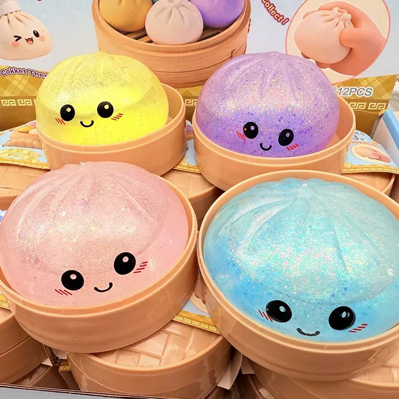 Alwin China RTS Squishy Dumpling Stress Balls for Adults Toys for Kids Dumpling Fidget Sensory Toy Squeeze Dough Ball Stress Relief Stretchy Stress BallSquish Toys for ADHD