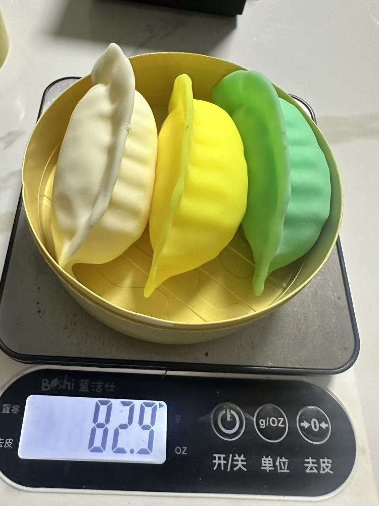 Alwin China RTS New Dumpling Squishy Toys 3pcs per Box Mixed Color Hot Sale