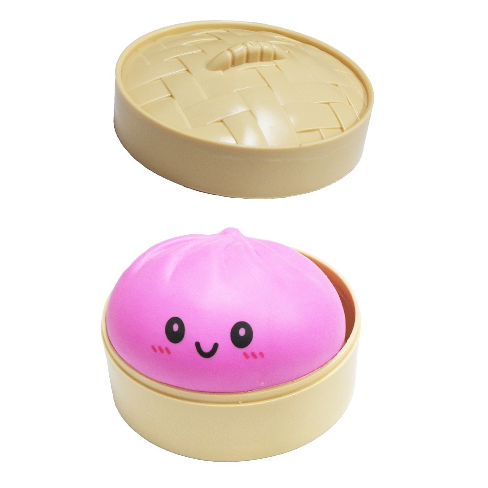 Alwin China RTS New Giant Dumpling Squishy Toy 9cm 15cm 25cm Mixed Color with Basket Hot Sale