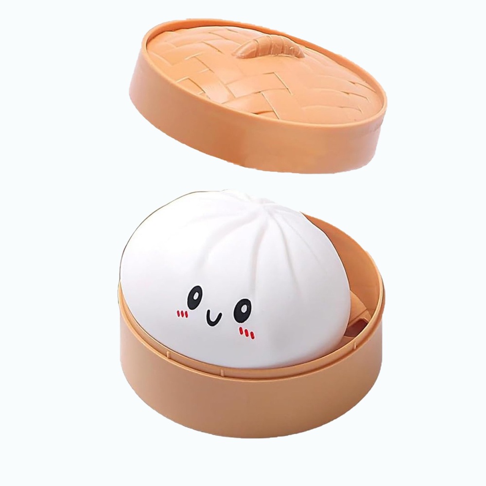 Alwin China RTS New Giant Dumpling Squishy Toy 9cm 15cm 25cm Mixed Color with Basket Hot Sale