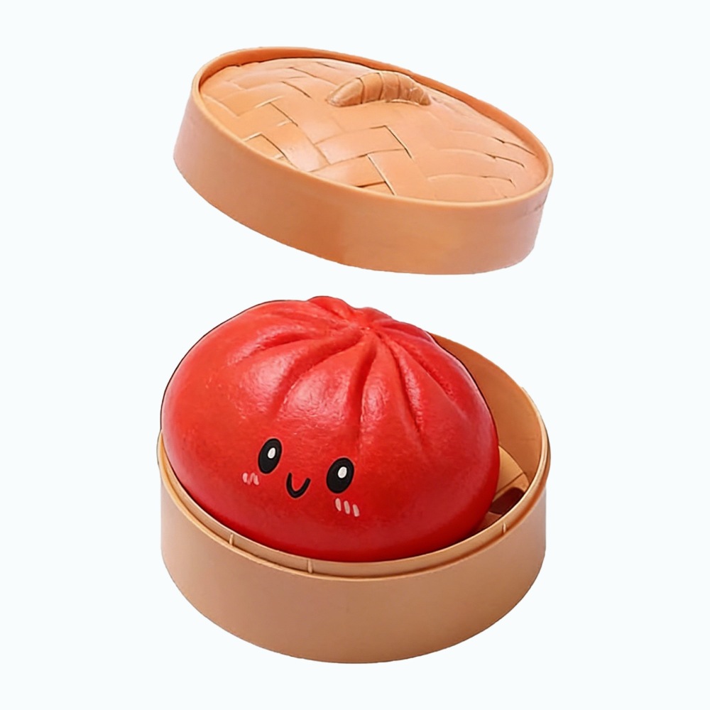 Alwin China RTS New Giant Dumpling Squishy Toy 9cm 15cm 25cm Mixed Color with Basket Hot Sale
