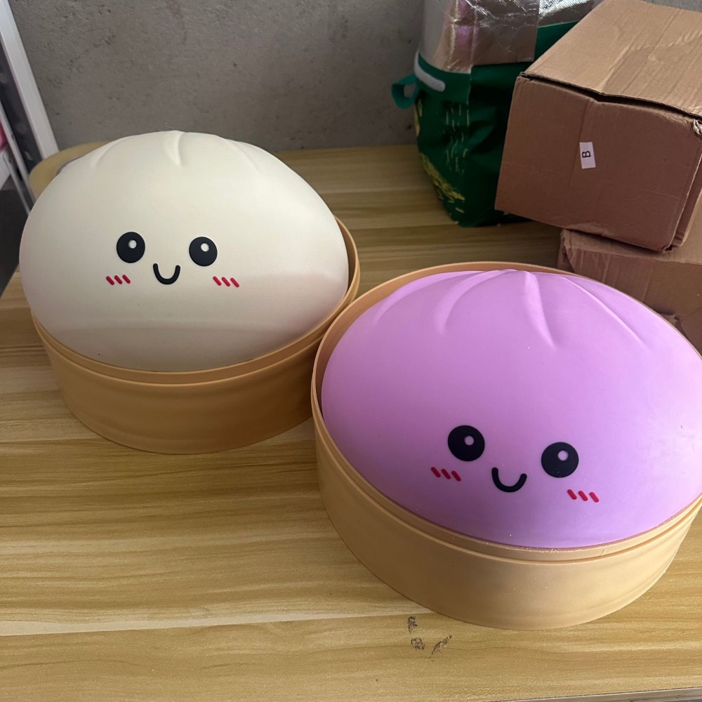 Alwin China RTS New Giant Dumpling Squishy Toy 9cm 15cm 25cm Mixed Color with Basket Hot Sale