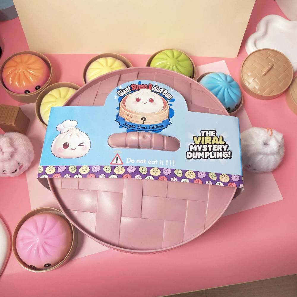 Alwin China RTS New Giant Dumpling Squishy Toy 9cm 15cm 25cm Mixed Color with Basket Hot Sale