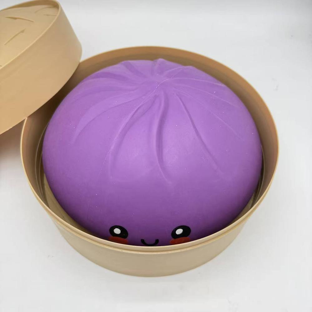 Alwin China RTS New Giant Dumpling Squishy Toy 9cm 15cm 25cm Mixed Color with Basket Hot Sale