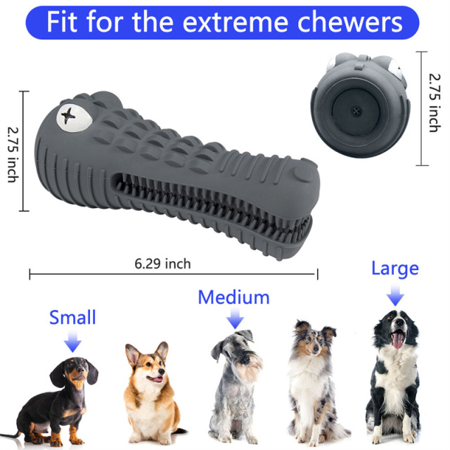 Crocodile Squeaky ToothbrushStick Dog Chew Toy