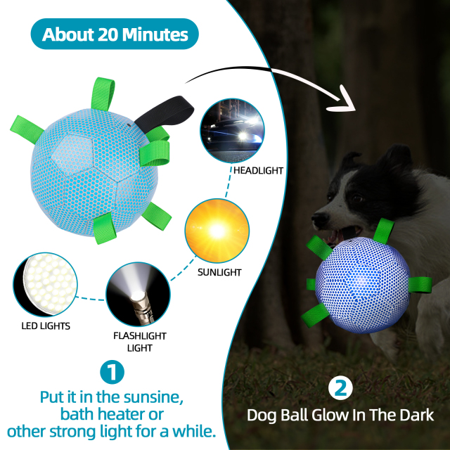 New Luminous Reflactive Technological Dog Soccer Ball
