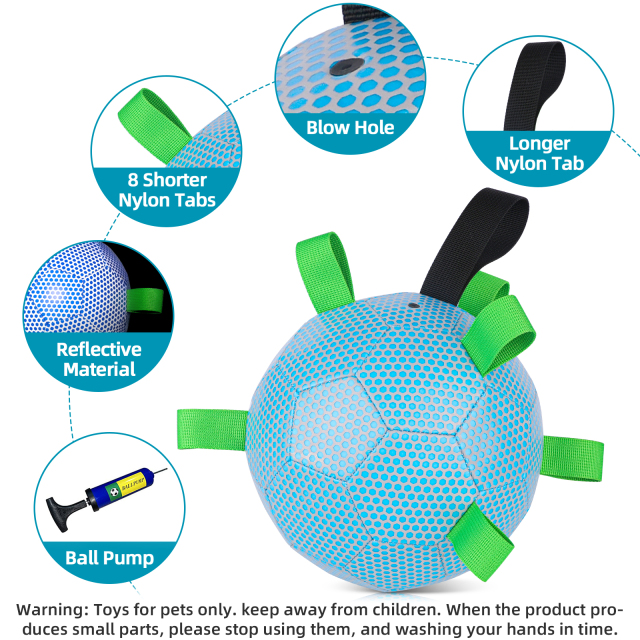 New Luminous Reflactive Technological Dog Soccer Ball