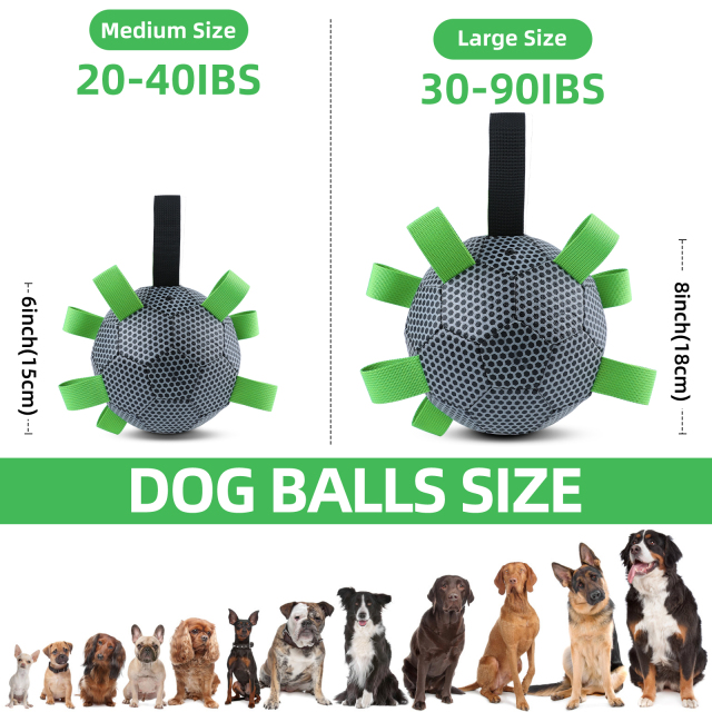 Black Honeycomb reflective dog soocer ball
