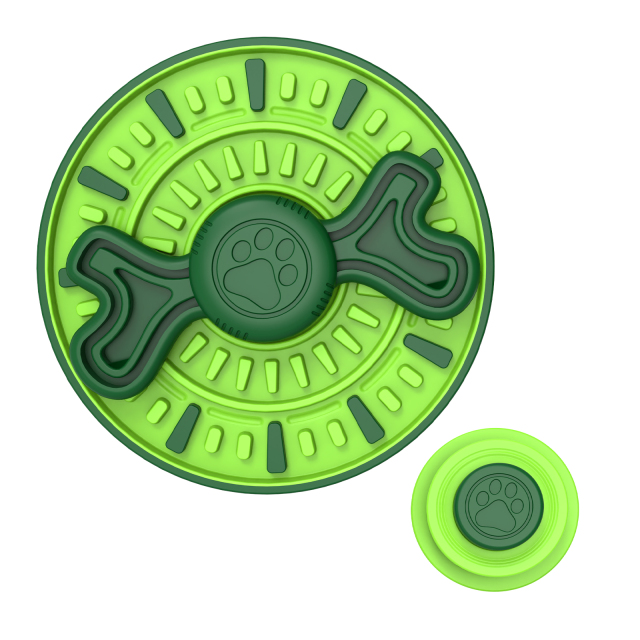 KINYU 2024 New Design Eco-Friendly Cage Licking Pad For Pet Dog Cat Interactive Puzzle Game Squeaky Spin Food Slow Feeder