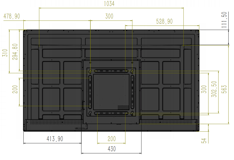Infrared touchscreen Wall mounted monitor all in one display with Android system