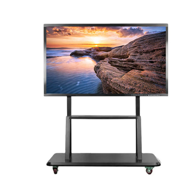 55/65/75inch electronic interactive whiteboard for office meeting room use with mobile floor stand