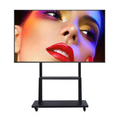 55/65/75inch electronic interactive whiteboard for office meeting room use with mobile floor stand