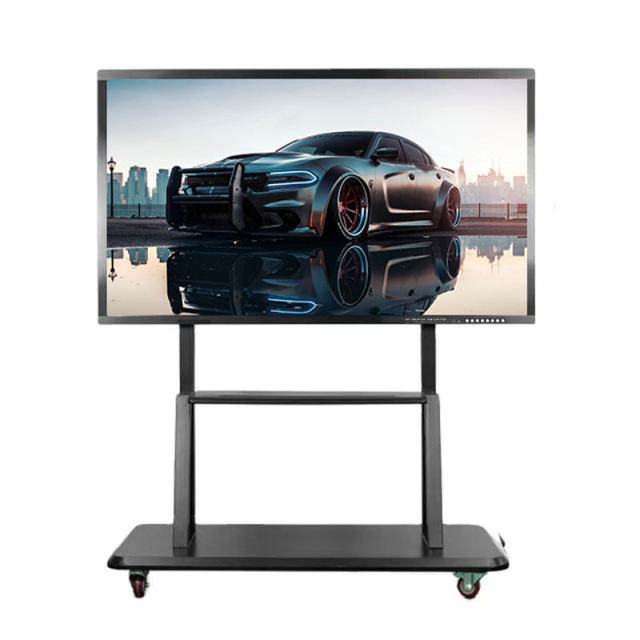 55/65/75inch electronic interactive whiteboard for office meeting room use with mobile floor stand