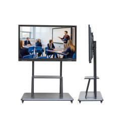 55/65/75inch electronic interactive whiteboard for office meeting room use with mobile floor stand
