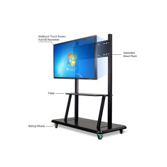 55/65/75inch electronic interactive whiteboard for office meeting room use with mobile floor stand