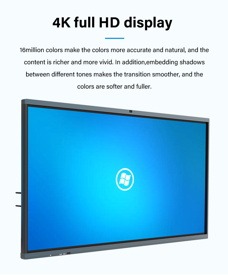 55/65/75inch electronic interactive flat panel smart conference all in one machine