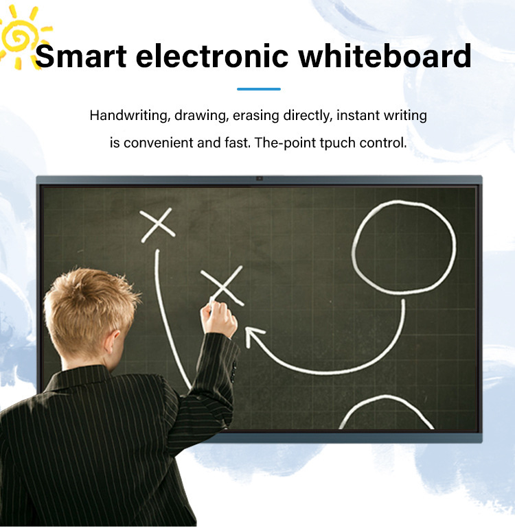 55/65/75inch electronic interactive flat panel smart conference all in one machine