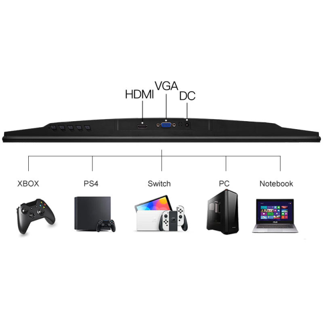 27inch QHD Curved LCD PC Monitor for Office / Home