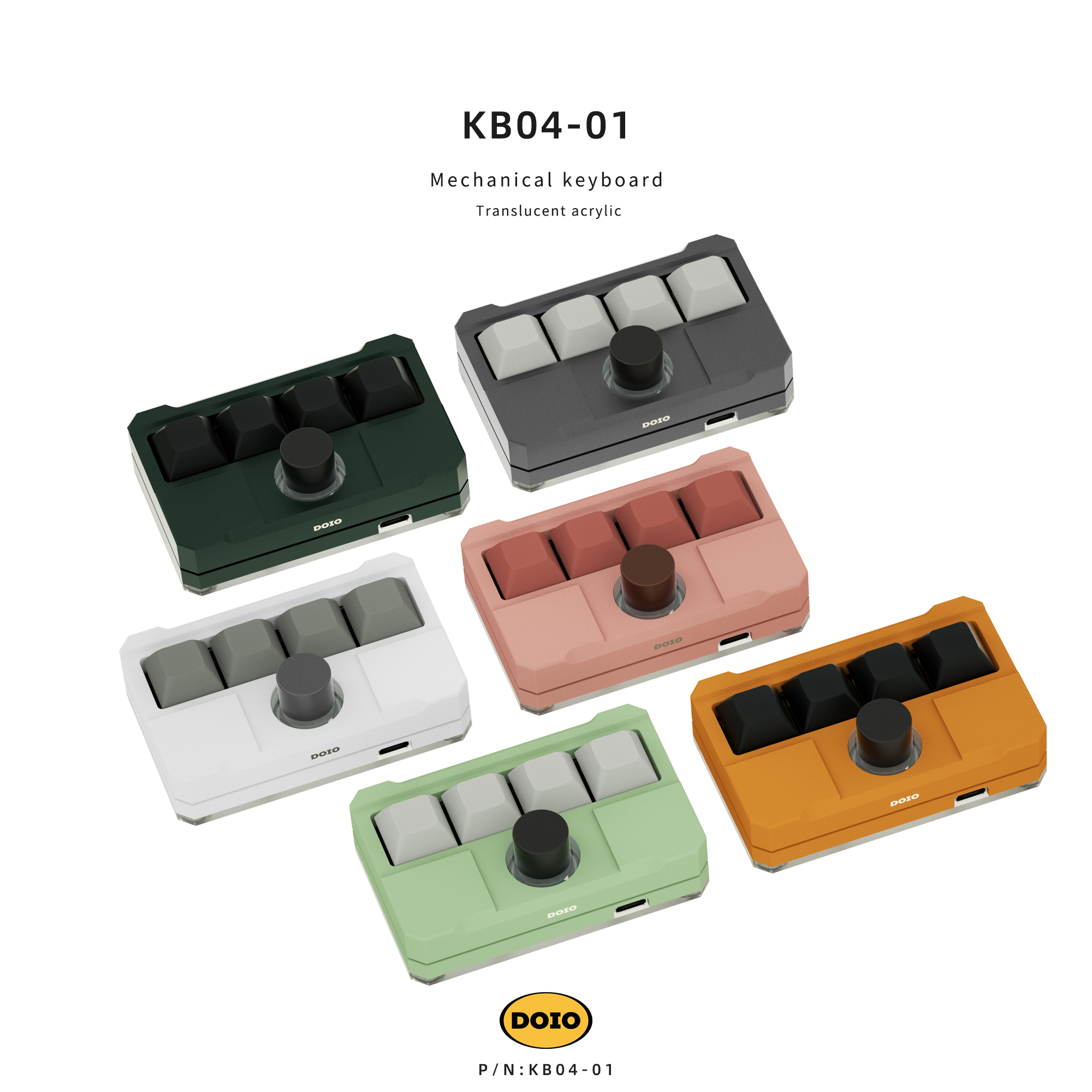 4-key Programmable and Versatile Mechanical keyboard