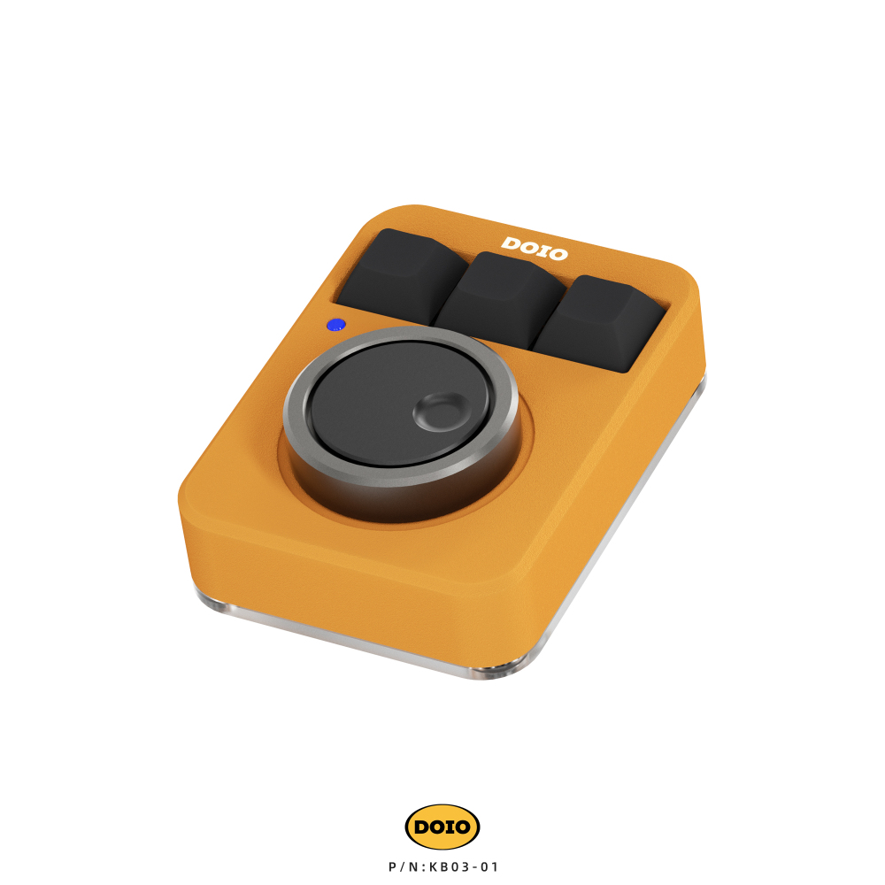 3-key aluminum alloy double knob mechanical keyboard