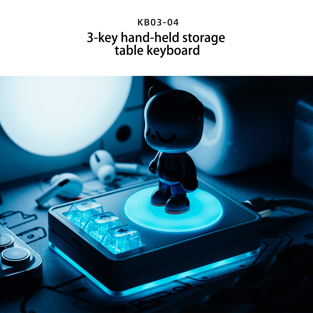 3-key hand-held storage table keyboard