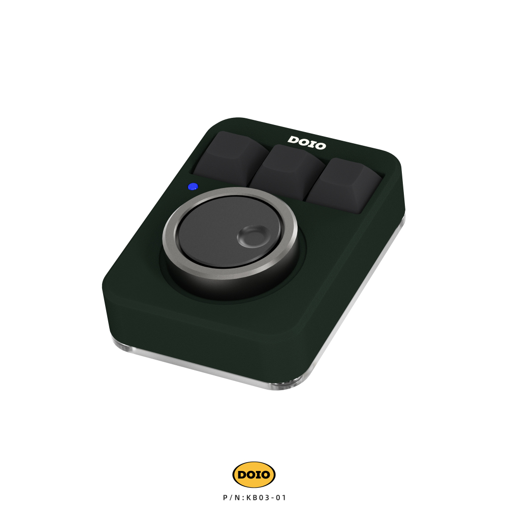 3-key aluminum alloy double knob mechanical keyboard