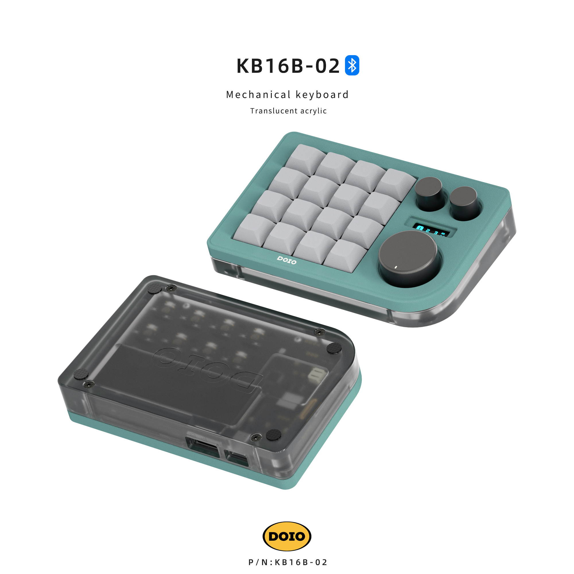 DOIO KB16B-02 Sky Blue　Bluetooth対応　本体のみ DOIO KB16B-02 Sky Blue Bluetooth対応 本体のみ