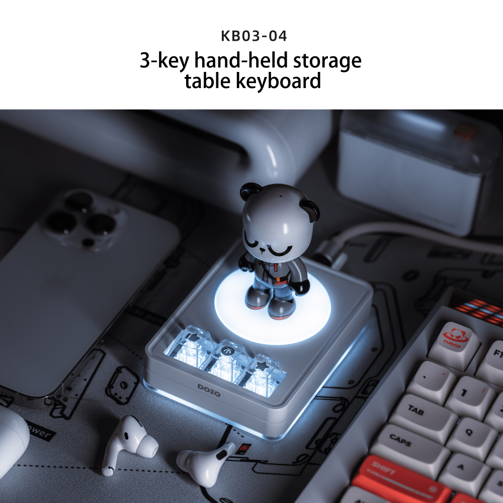 3-key hand-held storage table keyboard