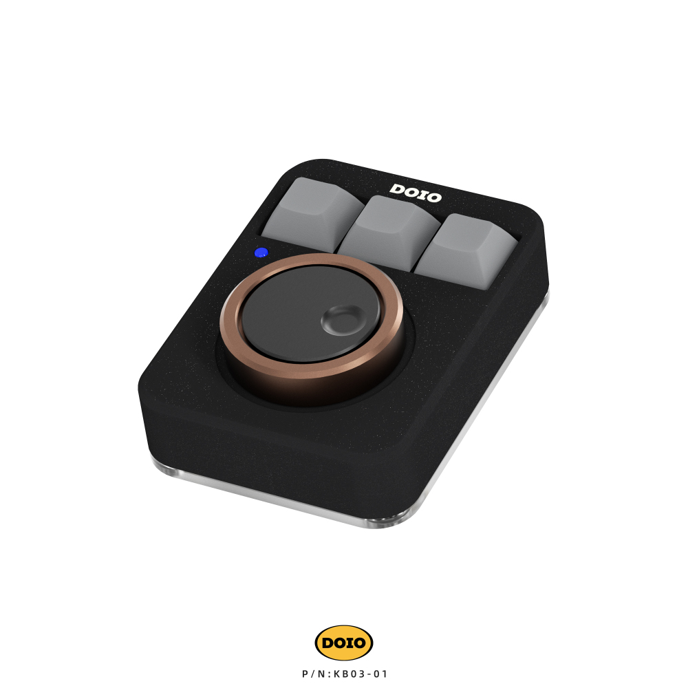 3-key aluminum alloy double knob mechanical keyboard