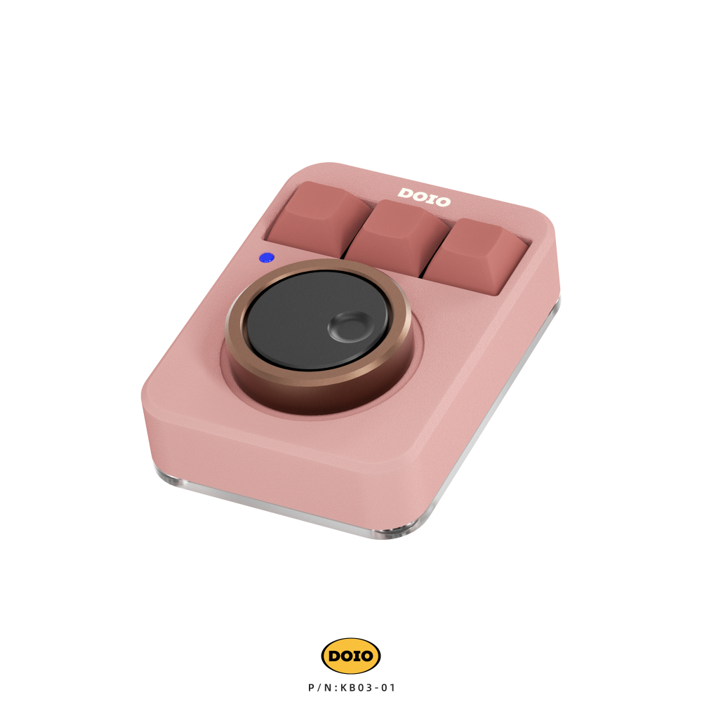 3-key aluminum alloy double knob mechanical keyboard
