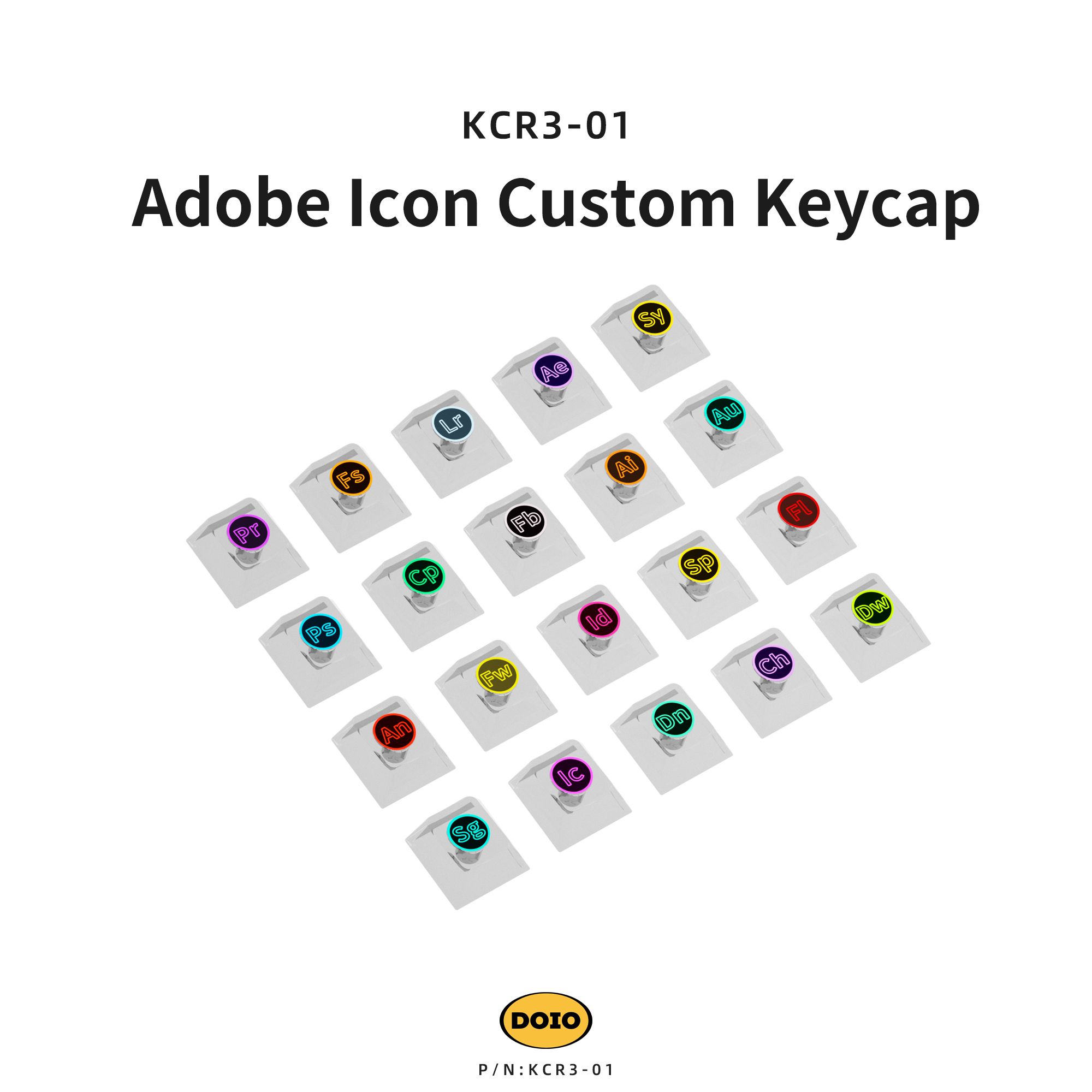 Function Icon Key Cap ADOBE icon individual key caps