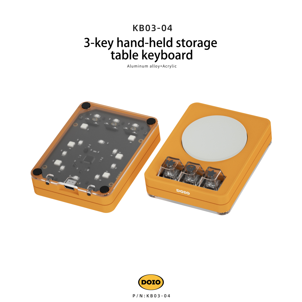 3-key hand-held storage table keyboard