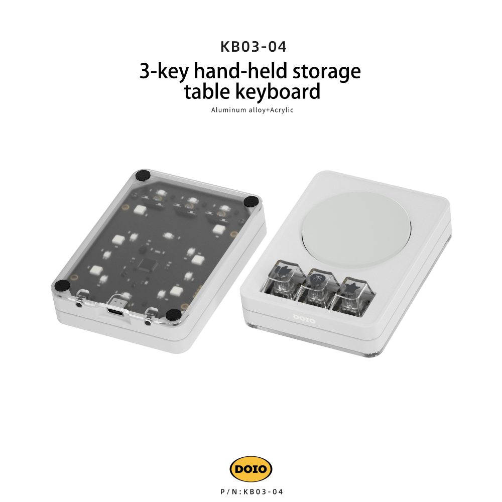 3-key hand-held storage table keyboard