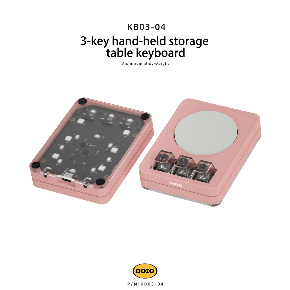 3-key hand-held storage table keyboard