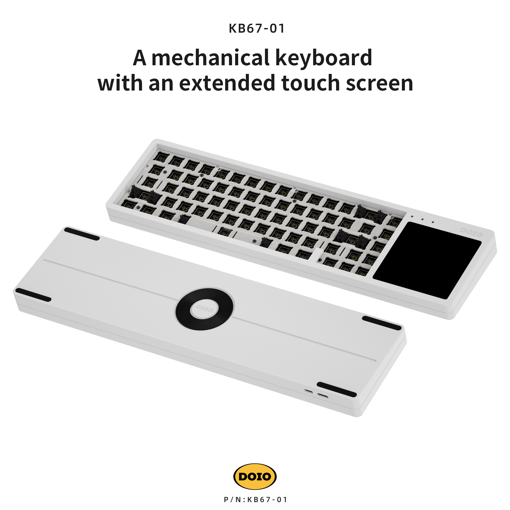 67 key touch extension screen mechanical keyboard kit