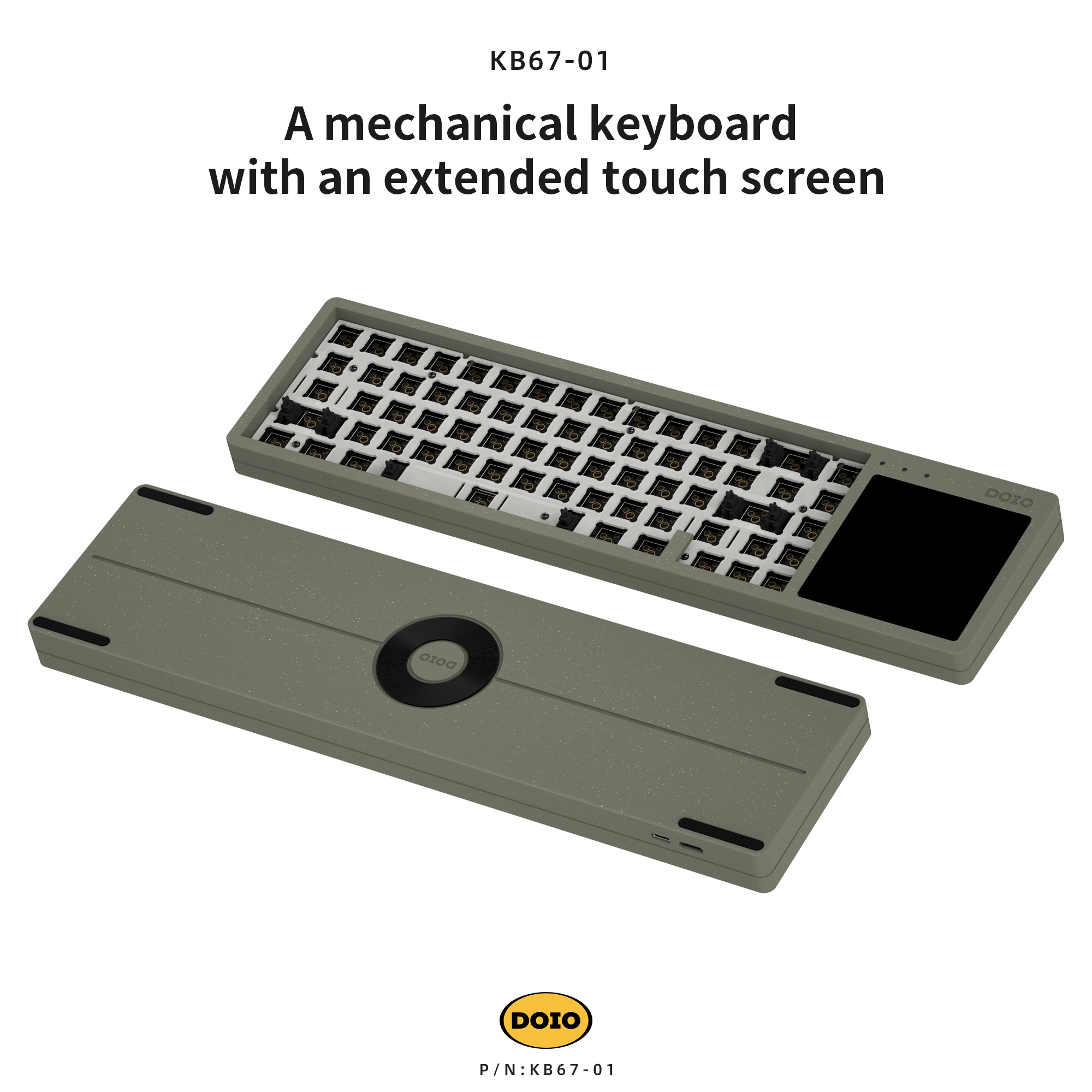 67 key touch extension screen mechanical keyboard kit