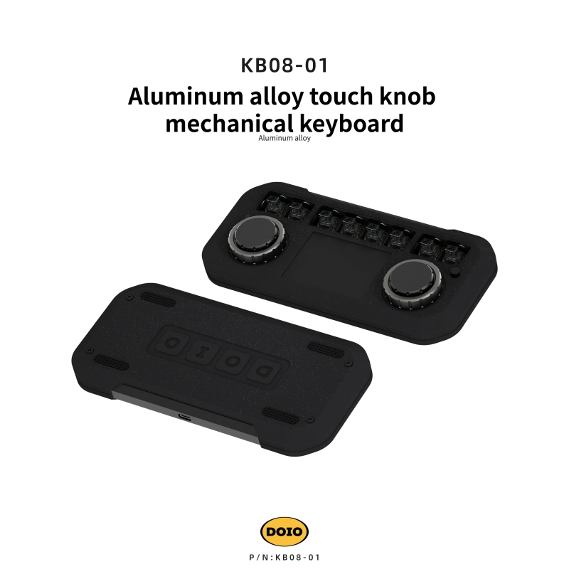 Aluminum alloy touch knob mechanical keyboard KB08-01