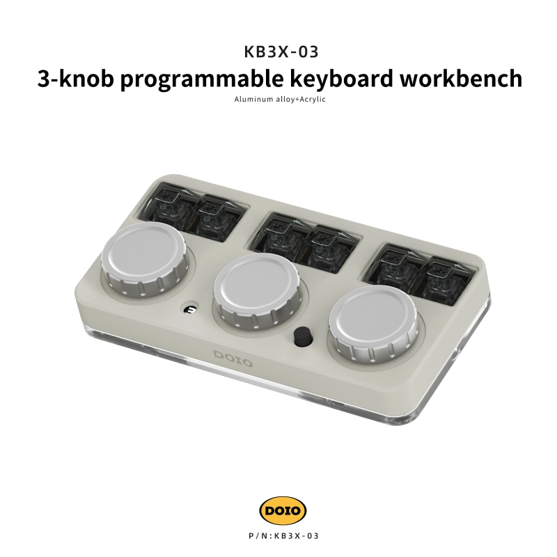 DOIO 3-knob programmable keyboard workbench