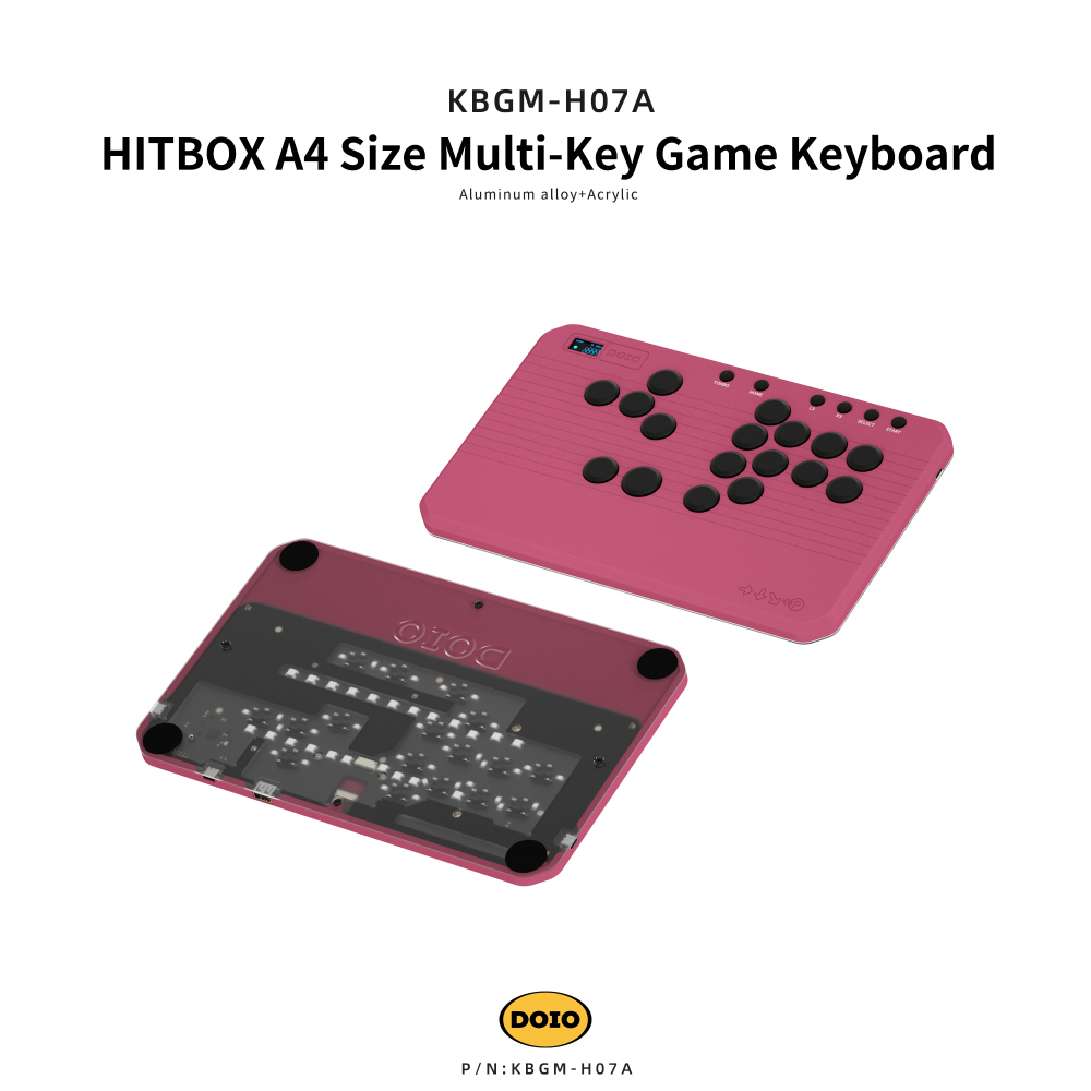 HITBOX A4 Size Multi-Key Game Keyboard KBGM-H07A